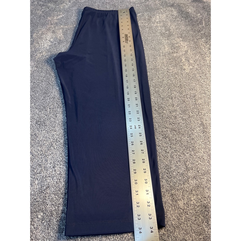 Susan Graver Modern Essentials Navy Liquid Knit Pull On Pants Womens XLP - Picture 7 of 9
